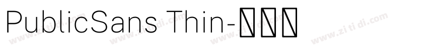 PublicSans Thin字体转换